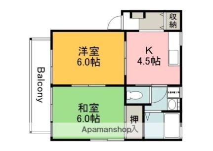 ラヴィーヌ緑井II号館 201｜広島県広島市安佐南区緑井８丁目(賃貸アパート2K・2階・44.70㎡)の写真 その2