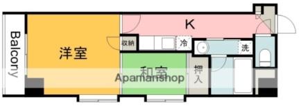 コンフォール清和 501｜広島県広島市中区鶴見町(賃貸マンション2K・5階・34.22㎡)の写真 その2