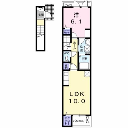 ジェイドイースト 204｜広島県広島市安佐南区川内６丁目(賃貸アパート1LDK・2階・43.79㎡)の写真 その2