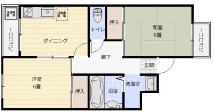 Ｆ＆Ｔ庚午北II 303号室｜広島県広島市西区庚午北１丁目(賃貸マンション2K・3階・50.00㎡)の写真 その2