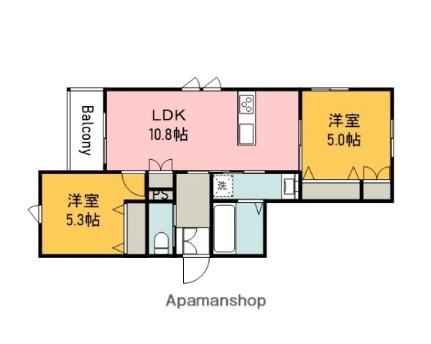 Ｍａｉｓｏｎ　Ｐｌａｎｔｅｓ 201｜広島県安芸郡府中町本町２丁目(賃貸アパート2LDK・2階・51.77㎡)の写真 その2