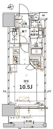 広島県広島市中区十日市町２丁目(賃貸マンション1R・2階・31.05㎡)の写真 その2