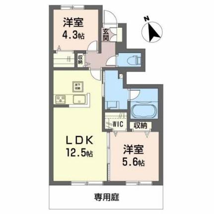 ＶＩＶＡＮＴ　ＨＩＬＬ川内 103｜広島県広島市安佐南区川内５丁目(賃貸アパート2LDK・1階・53.34㎡)の写真 その2