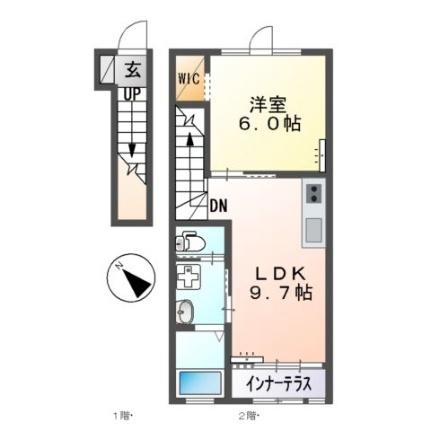 パルクソレイユ 202｜広島県広島市安佐南区八木６丁目(賃貸アパート1LDK・2階・43.20㎡)の写真 その2