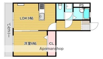 福本ビル 305｜広島県広島市佐伯区五日市中央７丁目(賃貸マンション1LDK・3階・37.80㎡)の写真 その2