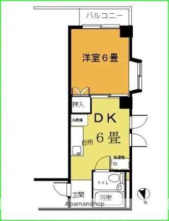 豊明ビル 303｜広島県広島市西区己斐本町２丁目(賃貸マンション1DK・3階・22.47㎡)の写真 その2