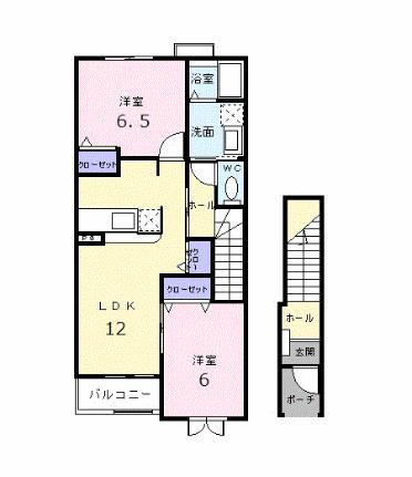 ベル・ウィステリアIII 203｜広島県広島市佐伯区千同３丁目(賃貸アパート2LDK・2階・58.86㎡)の写真 その2