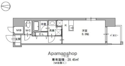 広島県広島市佐伯区海老山町(賃貸マンション1R・4階・28.45㎡)の写真 その2