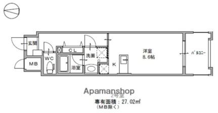 広島県広島市佐伯区海老山町(賃貸マンション1R・7階・27.02㎡)の写真 その2