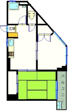 広島県広島市東区光町２丁目(賃貸マンション2DK・4階・40.00㎡)の写真 その2