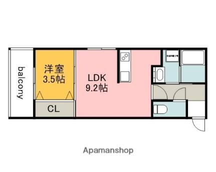 アップリッチ 305｜広島県広島市東区牛田新町４丁目(賃貸アパート1LDK・3階・32.30㎡)の写真 その2