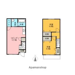 ロータス 1階2LDKの間取り