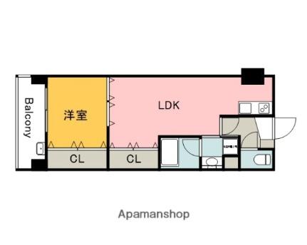 ラフォーレ十日市 306｜広島県広島市中区十日市町２丁目(賃貸マンション1LDK・3階・40.06㎡)の写真 その2