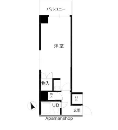 ワイアンドワイ宝町ビル 404｜広島県広島市中区宝町(賃貸マンション1R・4階・20.38㎡)の写真 その2