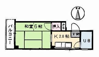 タウニー城北 0302｜広島県広島市中区東白島町(賃貸アパート1K・3階・18.50㎡)の写真 その2