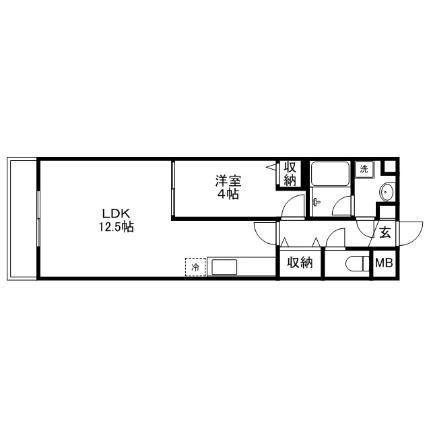 ＢーＯＮＥ 503｜広島県広島市西区観音新町１丁目(賃貸マンション1R・5階・41.10㎡)の写真 その2