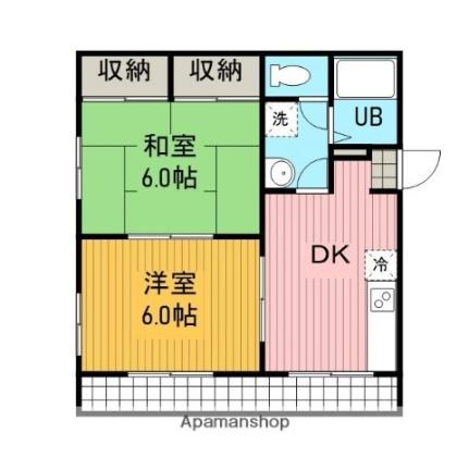 メゾンユーム 104｜山口県岩国市今津町２丁目(賃貸アパート2DK・2階・43.74㎡)の写真 その2