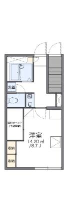 レオパレスＷｅｓｔ　I 105｜徳島県徳島市庄町３丁目(賃貸アパート1K・1階・23.72㎡)の写真 その2