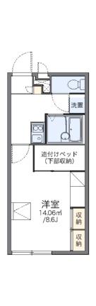 レオパレス桐ノ水 203｜徳島県徳島市鮎喰町１丁目(賃貸アパート1K・2階・23.18㎡)の写真 その2