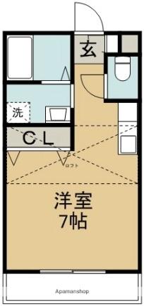 中島田レインボーハイツ輝 202｜徳島県徳島市中島田町３丁目(賃貸アパート1R・2階・23.18㎡)の写真 その2