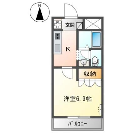 メゾン・アイリス 102｜徳島県徳島市北矢三町２丁目(賃貸アパート1K・1階・24.70㎡)の写真 その2