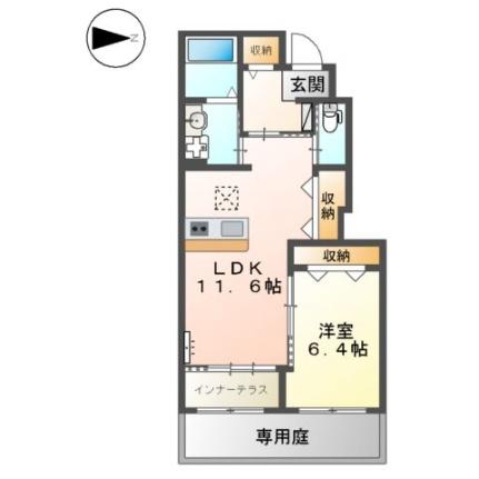 ルナキャット 105｜徳島県徳島市北沖洲４丁目(賃貸アパート1LDK・1階・49.03㎡)の写真 その2