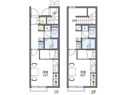 レオパレス若宮 212｜徳島県板野郡藍住町住吉字若宮(賃貸アパート1K・2階・28.02㎡)の写真 その2