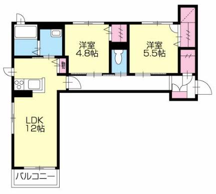 シャーメゾンフォーレ藍住 ｜徳島県板野郡藍住町奥野字乾(賃貸マンション2LDK・2階・60.70㎡)の写真 その2