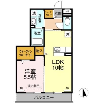 ルミエール　Ｅ棟 203 ｜ 徳島県徳島市住吉５丁目（賃貸アパート1LDK・2階・40.18㎡） その2