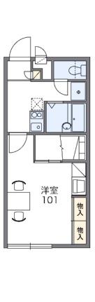 レオパレスラージ　グルーブ　II 103｜徳島県徳島市国府町観音寺(賃貸アパート1K・1階・23.18㎡)の写真 その2