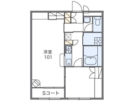 レオパレス勝浦川 102｜徳島県徳島市論田町本浦中(賃貸アパート1LDK・1階・43.06㎡)の写真 その2