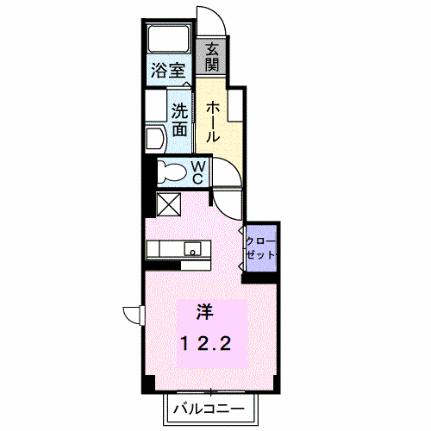 ファインポニー　Ａ 102｜香川県高松市国分寺町新居(賃貸アパート1R・1階・33.15㎡)の写真 その2