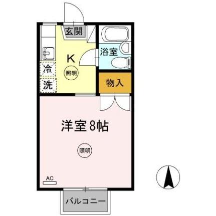 第2メールブルー 203｜香川県高松市新北町(賃貸アパート1K・2階・23.40㎡)の写真 その2