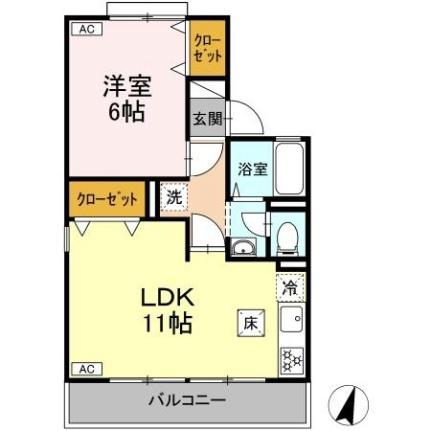 リヴィエールヨウコ 101｜香川県高松市国分寺町新居(賃貸アパート1LDK・1階・40.40㎡)の写真 その2