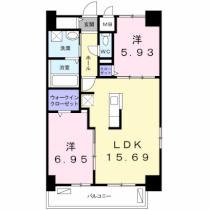 クラール上福岡 901 ｜ 香川県高松市上福岡町（賃貸マンション2LDK・9階・63.82㎡） その2