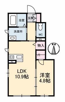 フォレスタ　ディ　パーチェ 105｜香川県高松市春日町(賃貸アパート1LDK・1階・38.54㎡)の写真 その2