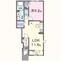 アメニティーハイツ川島VI 104 ｜ 香川県高松市川島東町（賃貸アパート1LDK・1階・43.61㎡） その2