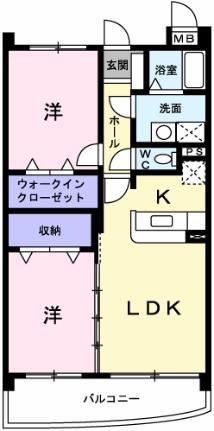 グランディール・Ｓ 302｜香川県高松市六条町(賃貸マンション2LDK・3階・57.08㎡)の写真 その2