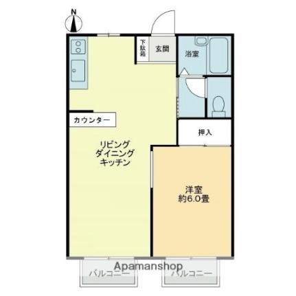 香川県高松市高松町（賃貸アパート1LDK・2階・40.04㎡） その2