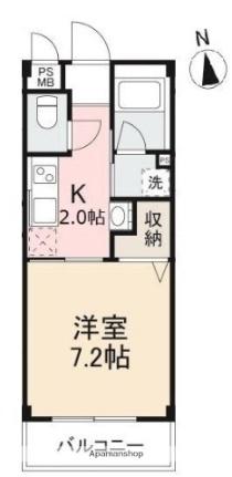 香川県高松市宮脇町１丁目（賃貸マンション1K・2階・26.40㎡） その2