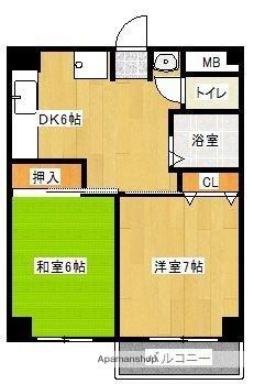 香川県高松市多肥下町(賃貸マンション2DK・3階・42.10㎡)の写真 その2
