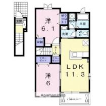 香川県綾歌郡綾川町萱原（賃貸アパート2LDK・2階・57.07㎡） その2