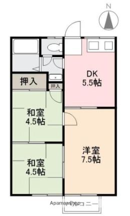 ベルハイツ 102｜香川県高松市屋島西町(賃貸アパート3DK・1階・44.72㎡)の写真 その2