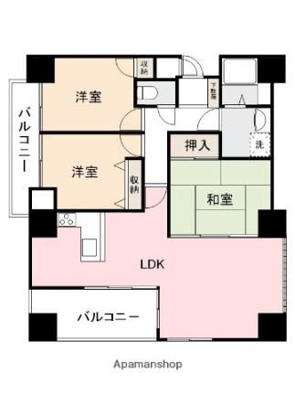 プレセランス栗林 401｜香川県高松市栗林町２丁目(賃貸マンション3LDK・4階・74.67㎡)の写真 その2