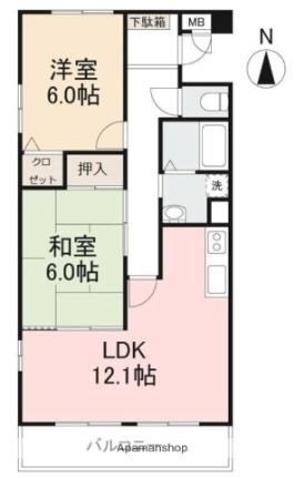 プロスパーＩ 105｜香川県高松市林町(賃貸アパート2LDK・1階・55.81㎡)の写真 その2