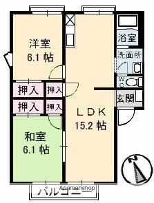 フレグランス太田Ａ，Ｂ B202｜香川県高松市太田下町(賃貸アパート2LDK・2階・57.81㎡)の写真 その2