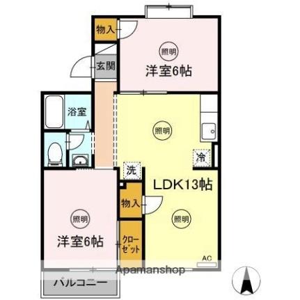 ヴァンベール屋島 302 ｜ 香川県高松市屋島西町（賃貸アパート2LDK・3階・52.07㎡） その2