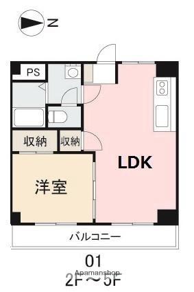 ロゼ上之町 201 ｜ 香川県高松市上之町１丁目（賃貸マンション1LDK・2階・37.80㎡） その2