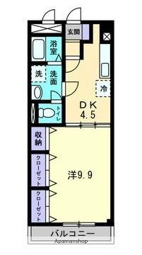 プリムローズ・Ｋ 301 ｜ 香川県高松市春日町（賃貸マンション1DK・3階・40.40㎡） その2