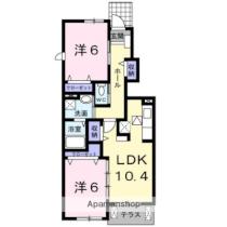 リバーヒルＢ 104 ｜ 香川県高松市川部町（賃貸アパート2LDK・1階・55.42㎡） その2